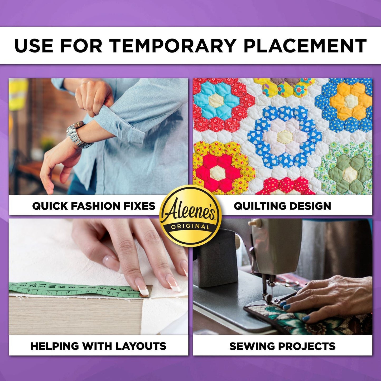 Aleene's Temporary Fabric Glue Sticks use for temporary replacement