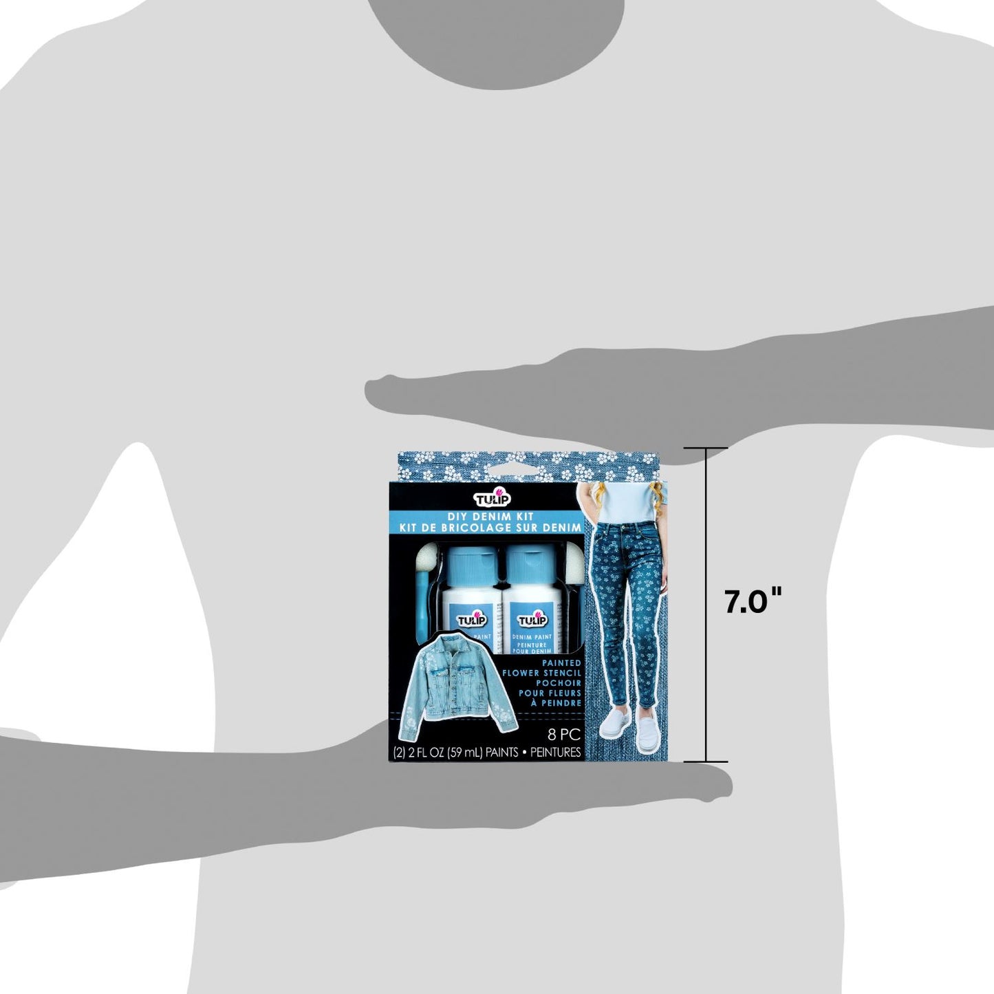Picture of 49302 TULIP DIY DENIM PAINT + STENCIL KIT 1/3