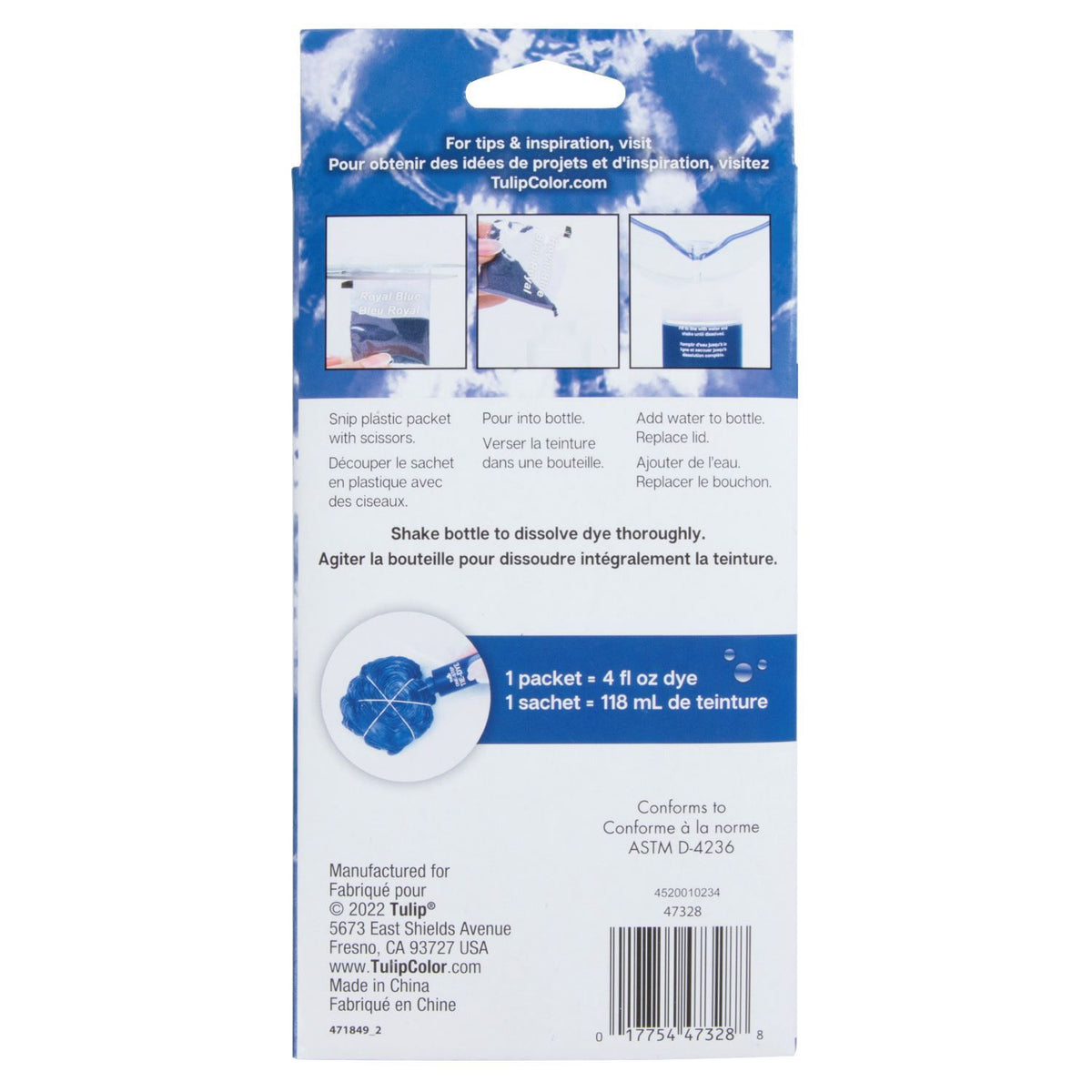 Picture of 47328 One-Step Tie-Dye Refills Royal Blue