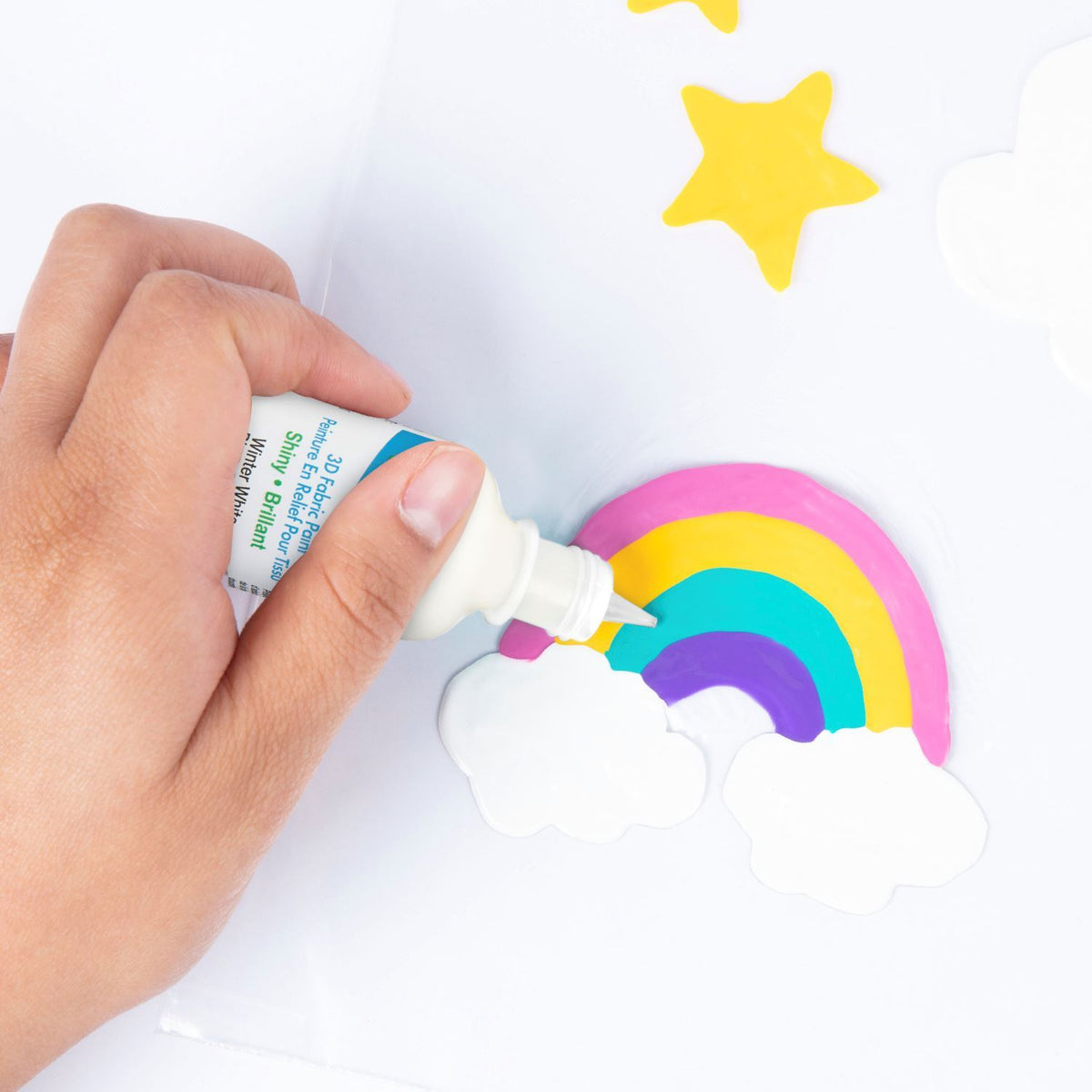 Picture of 11304 3D Fabric Paint Winter White 1 oz.