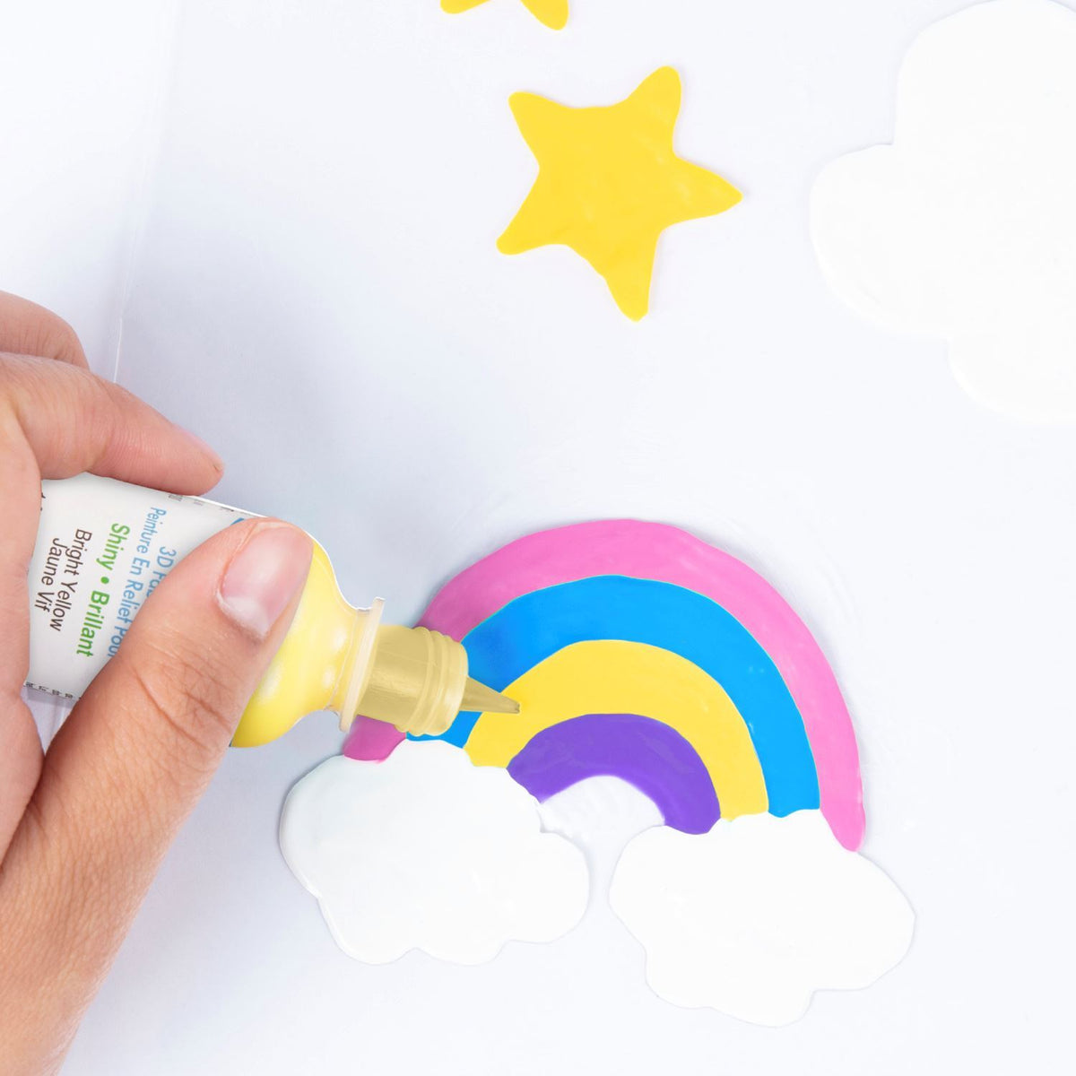 Picture of 54112 3D Fabric Paint Bright Yellow 1 oz.