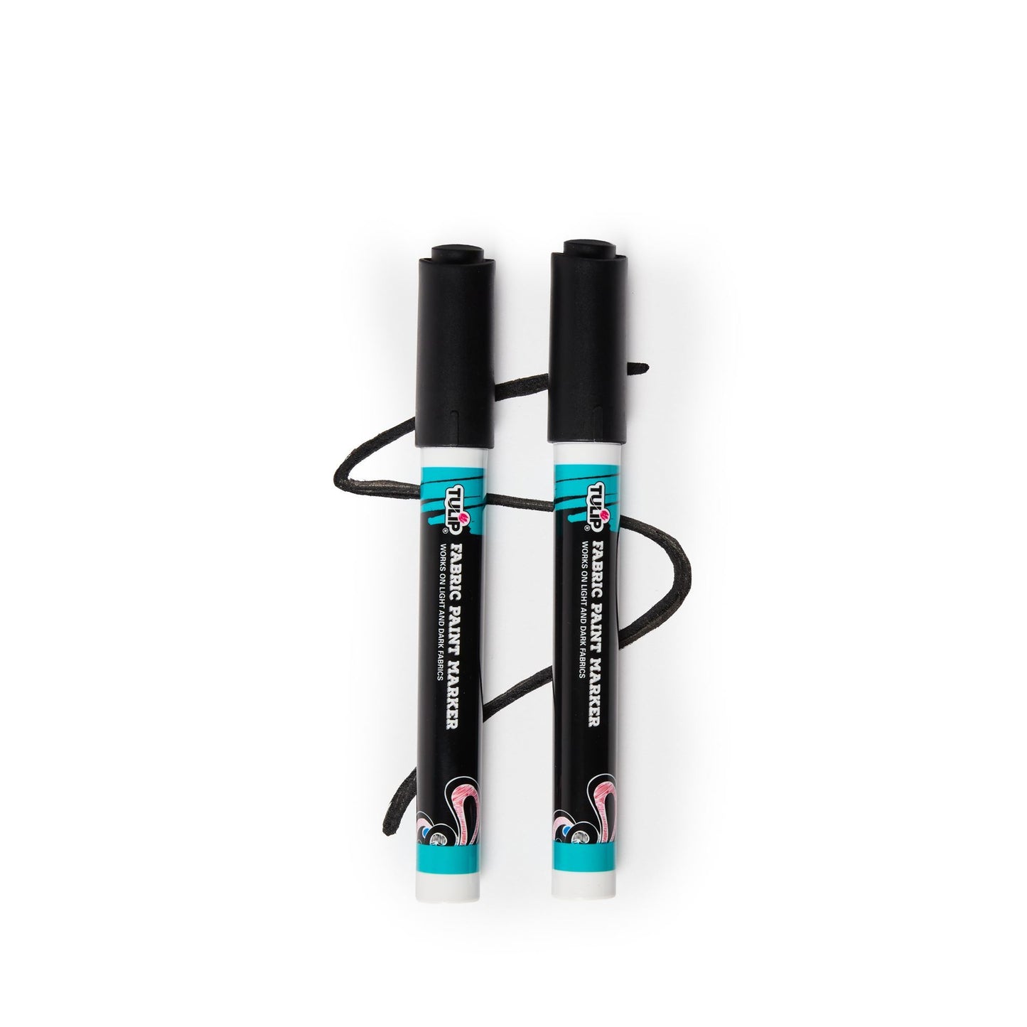 Picture of 50027 Tulip Bullet Tip Fabric Paint Markers Black 2 Pack