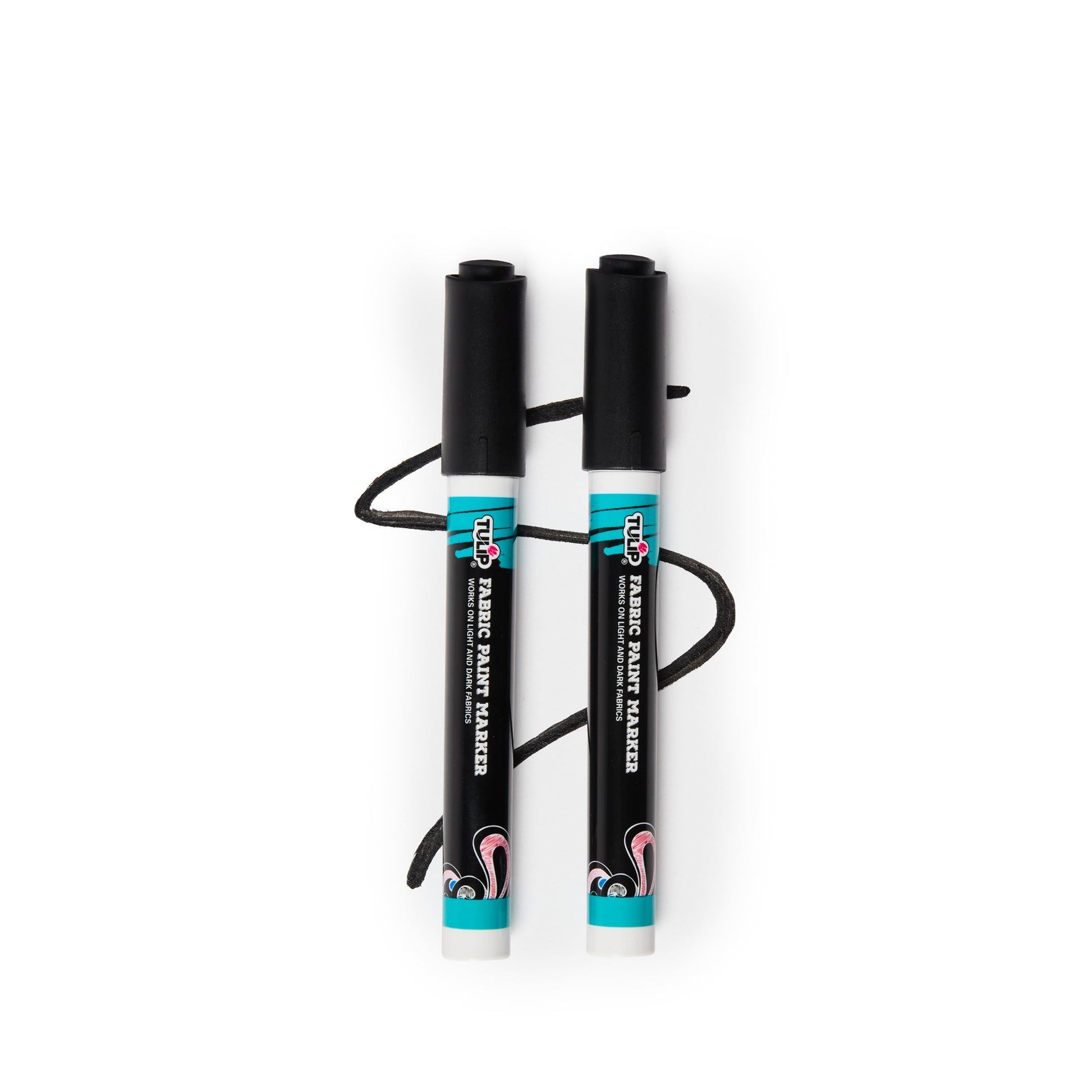 Picture of 50027 Tulip Bullet Tip Fabric Paint Markers Black 2 Pack