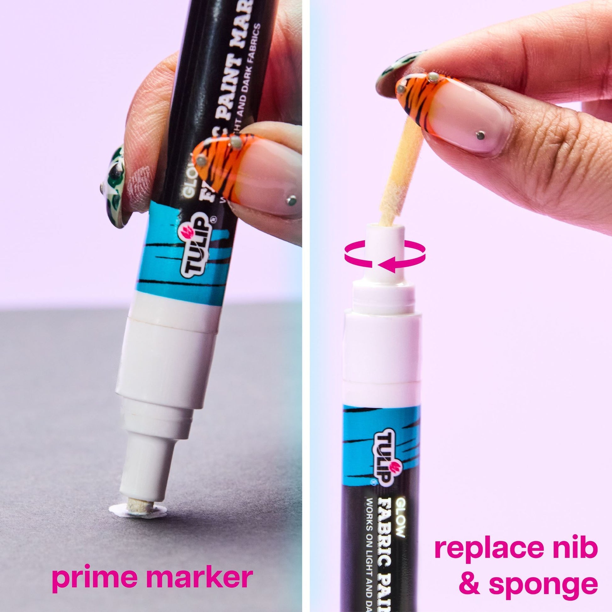 Picture of 50012-1                             GLOW IN THE DARK FABRIC MARKER + NIB REPLACEMENT  