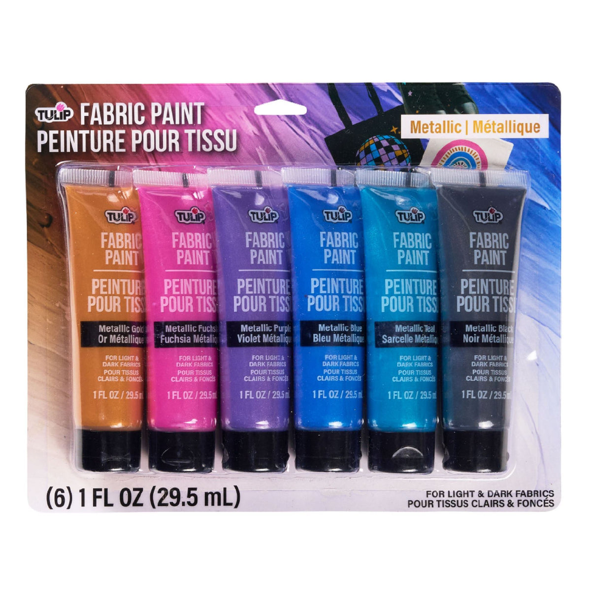 Picture of 49975-1 Tulip Metallic Fabric Paint 6 Pack
