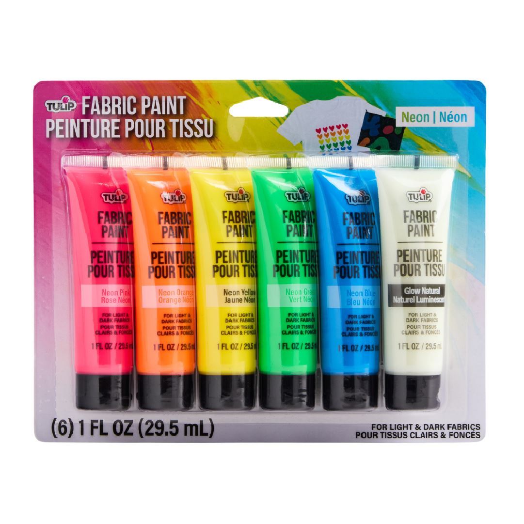 Picture of 49974-1 Tulip Neon Fabric Paint 6 Pack