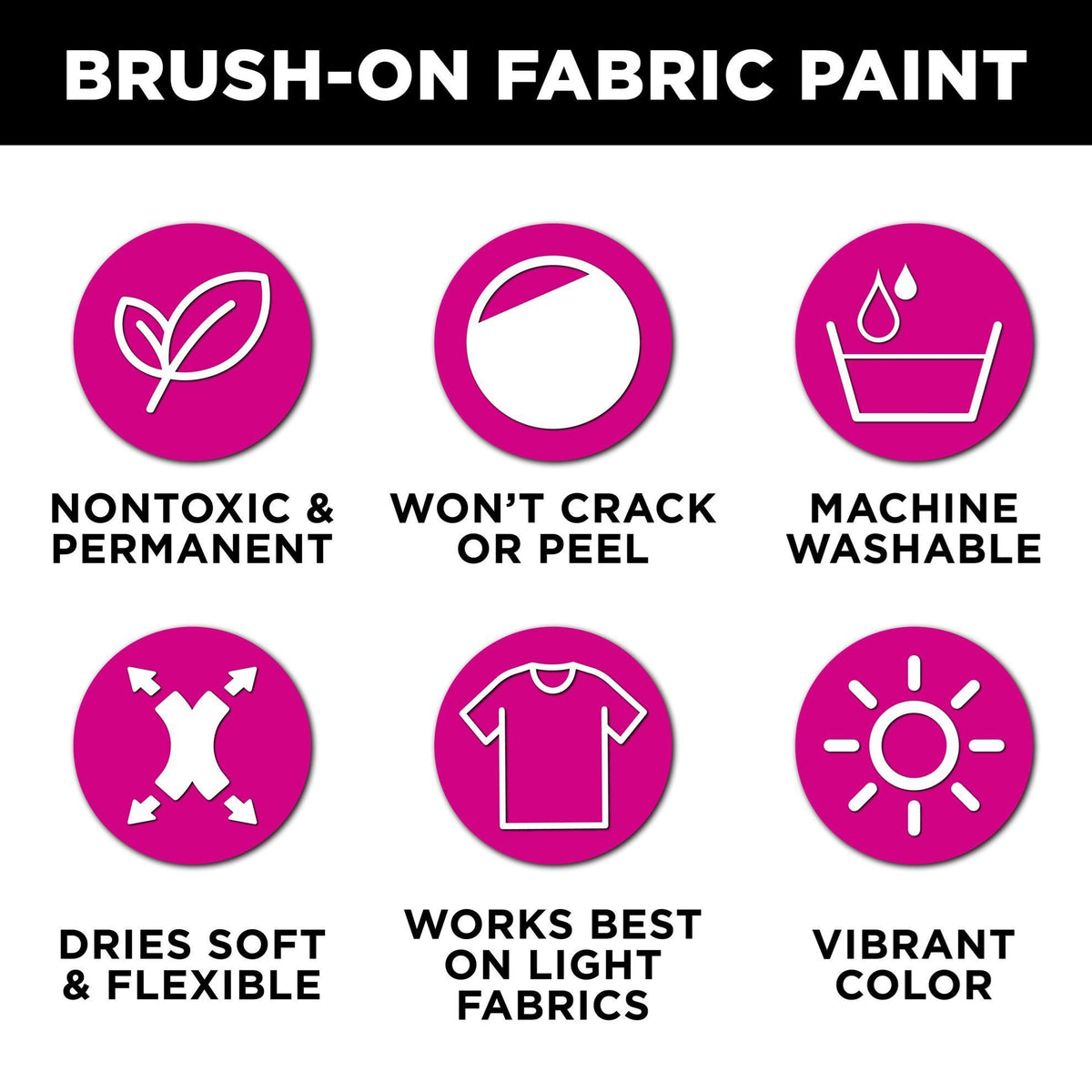 Picture of 49855 Tulip Brush-On Fabric Paint Red 2.7 fl. oz.