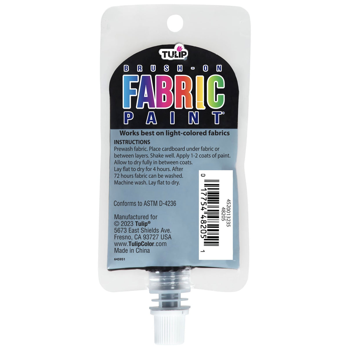 Picture of 49857 Tulip Brush-On Fabric Paint Black 2.7 fl. oz.