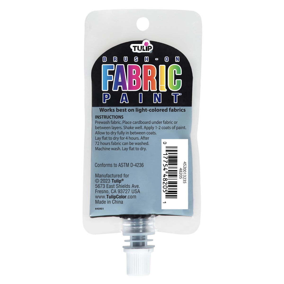 Picture of 49857 Tulip Brush-On Fabric Paint Black 2.7 fl. oz.