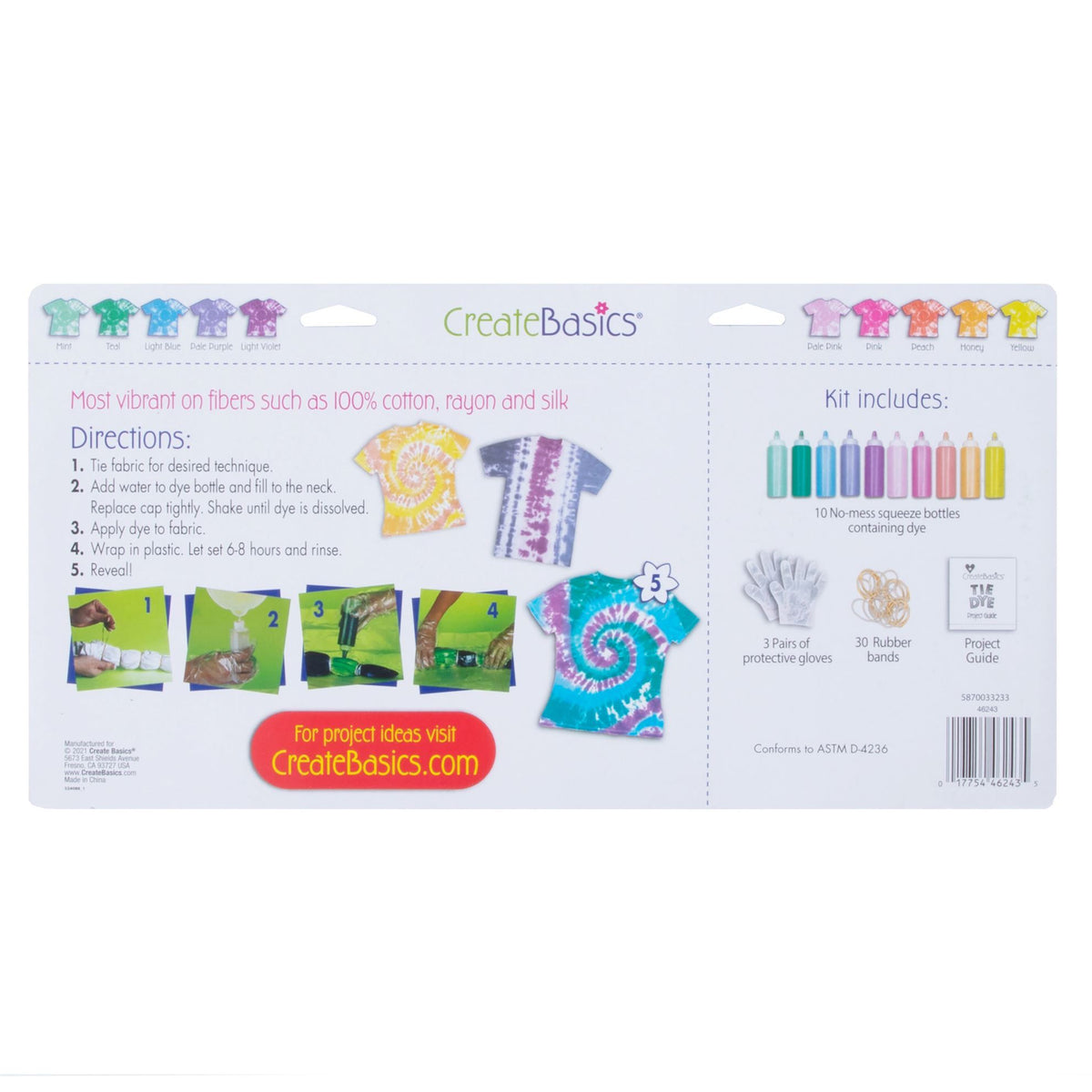 Picture of 46243 Create Basics 10-color Pastel Tie-Dye Kit