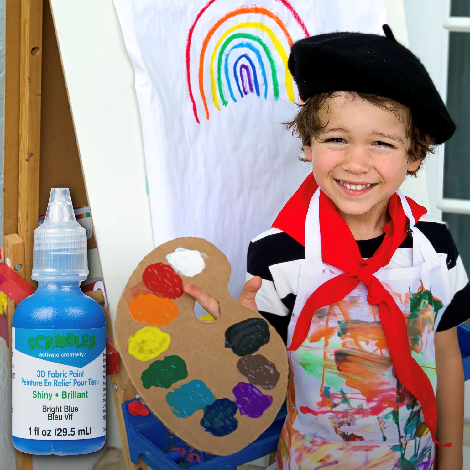 Picture of 54126 3D Fabric Paint Bright Blue 1 oz.