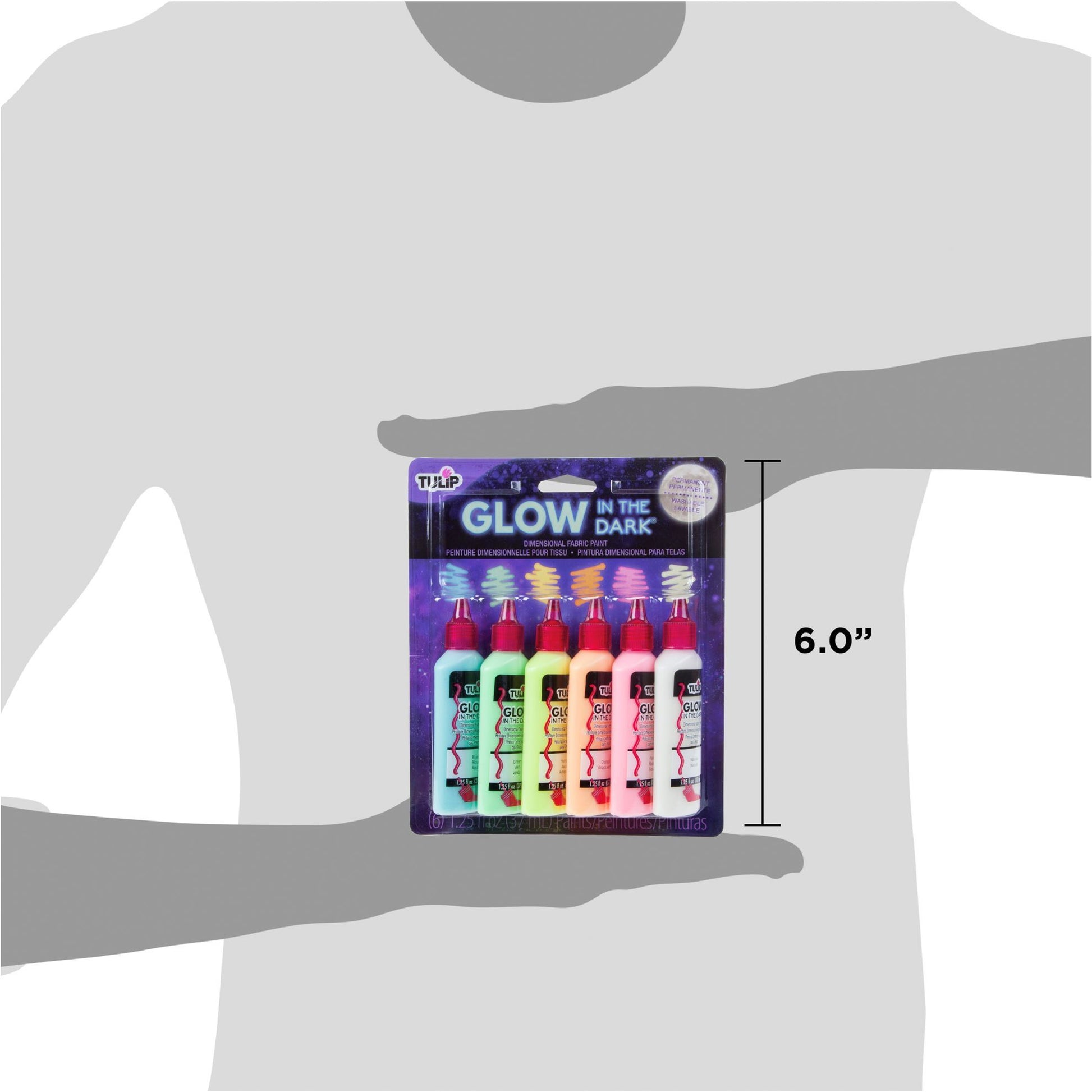 Picture of 47926                               DIMENSIONAL FABRIC PAINT GLOW 6PK                 