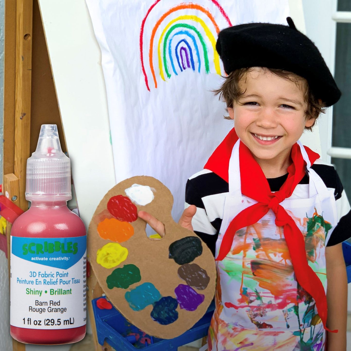 Picture of 13904 3D Fabric Paint Barn Red 1 oz.