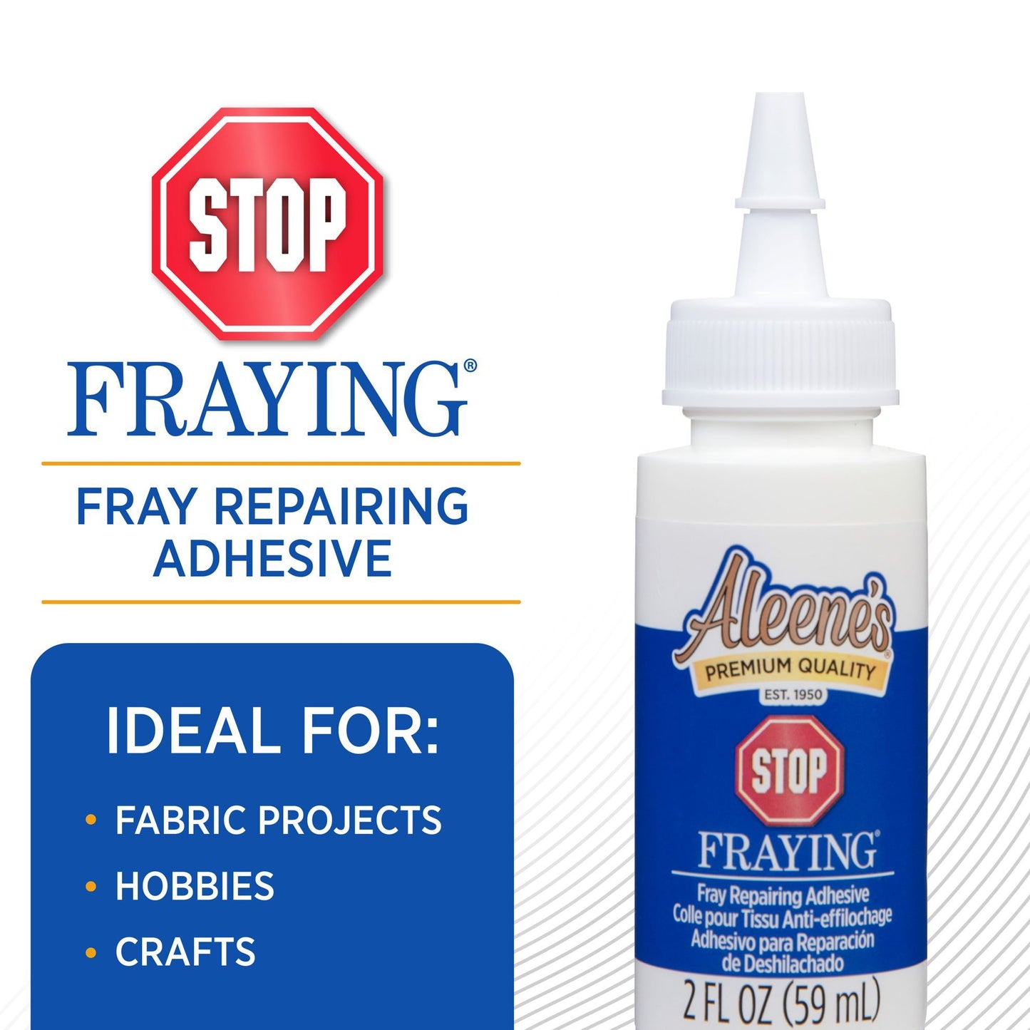 Picture of 50340 Aleene's Stop Fraying Permanent Fabric Adhesive 2 fl. oz. 3 Pack