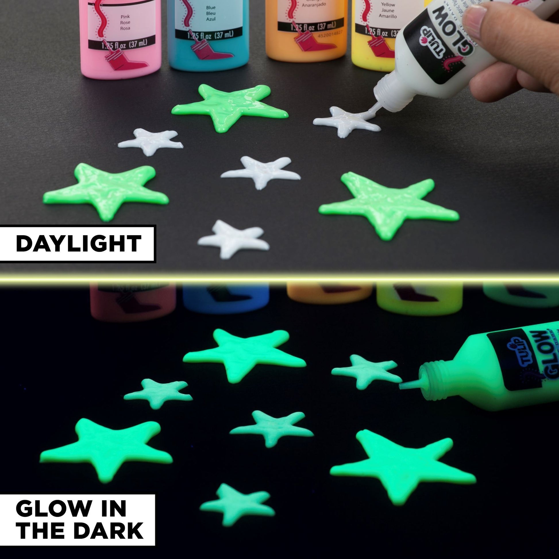 Picture of 47926                               DIMENSIONAL FABRIC PAINT GLOW 6PK                 