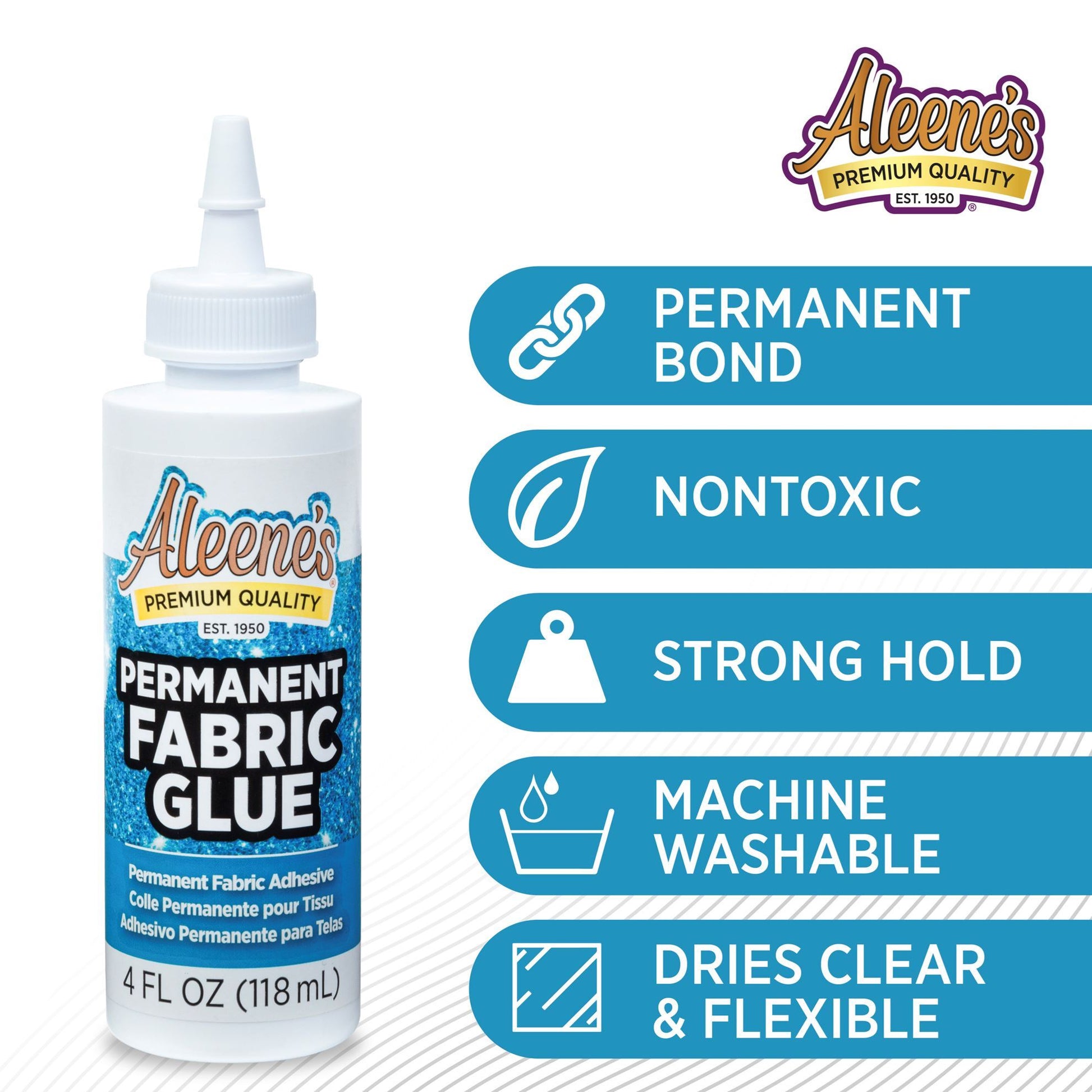 Picture of 48214                               ALEENE'S PERMANENT FABRIC GLUE 4OZ                