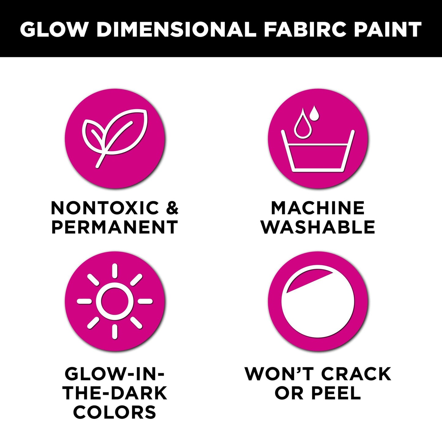 Picture of 47926                               DIMENSIONAL FABRIC PAINT GLOW 6PK                 