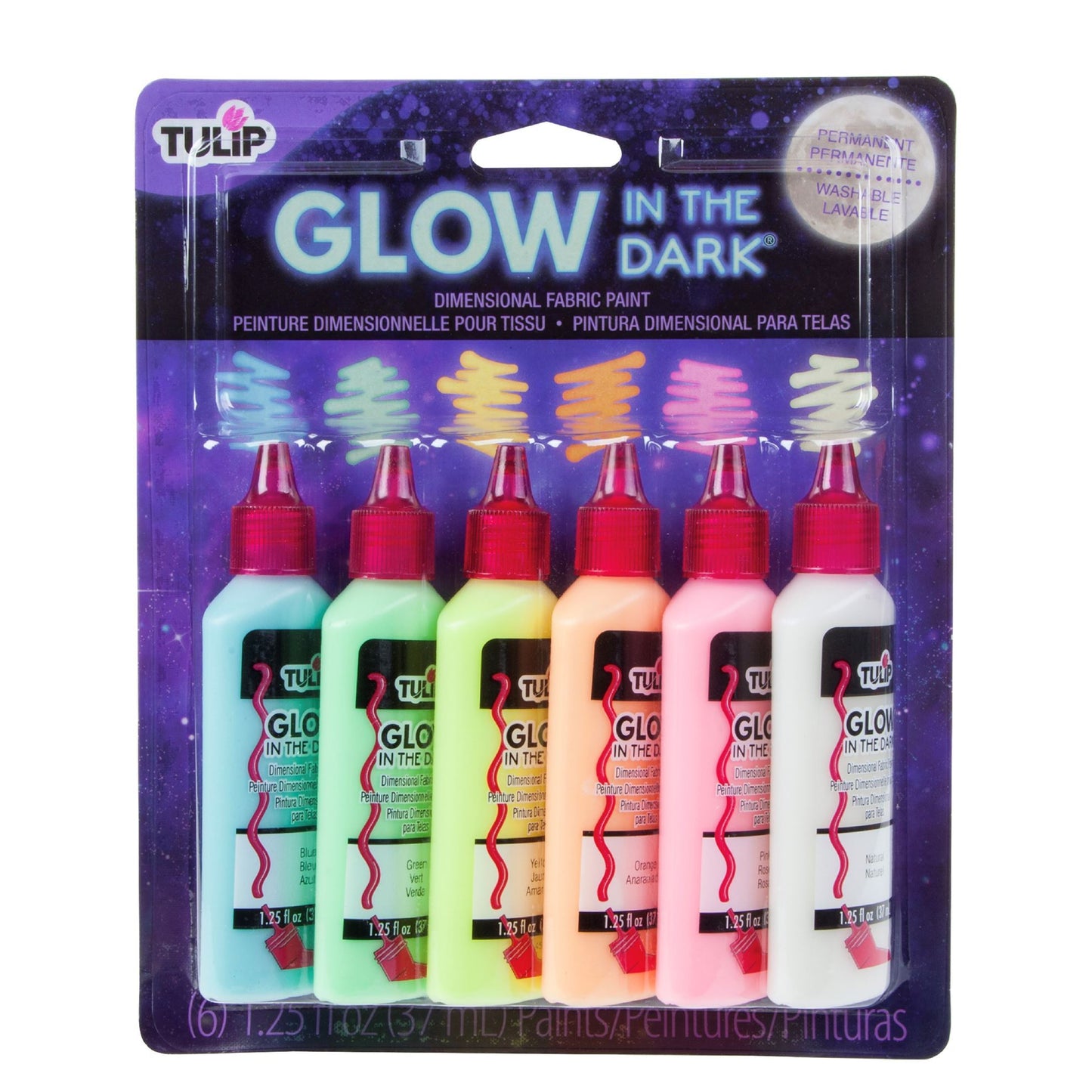 Picture of 47926                               DIMENSIONAL FABRIC PAINT GLOW 6PK                 