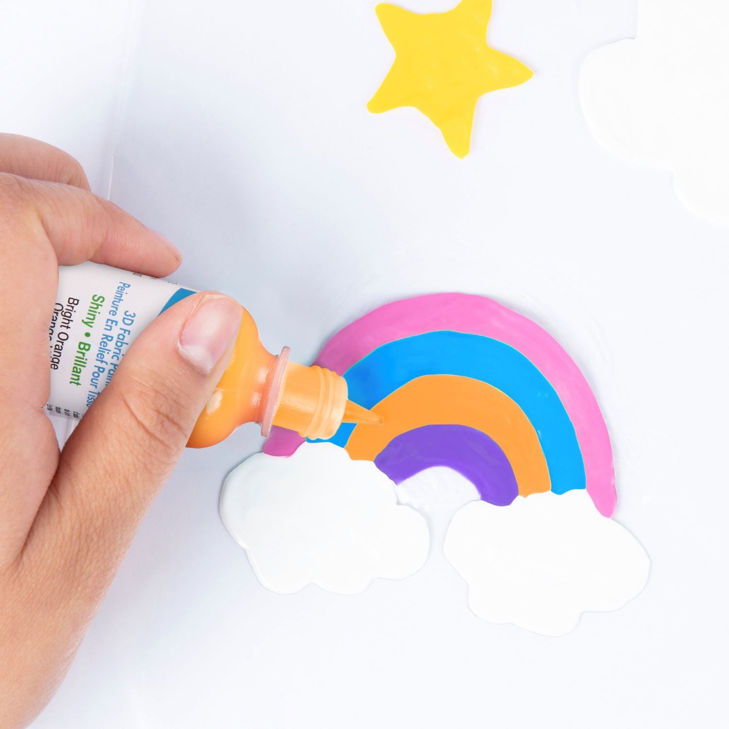 Picture of 54115 3D Fabric Paint Bright Orange 1 oz.