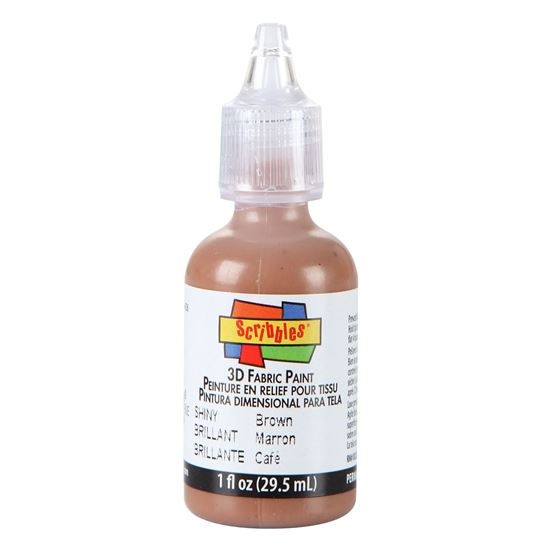 Picture of 14704 3D Fabric Paint Brown 1 oz.