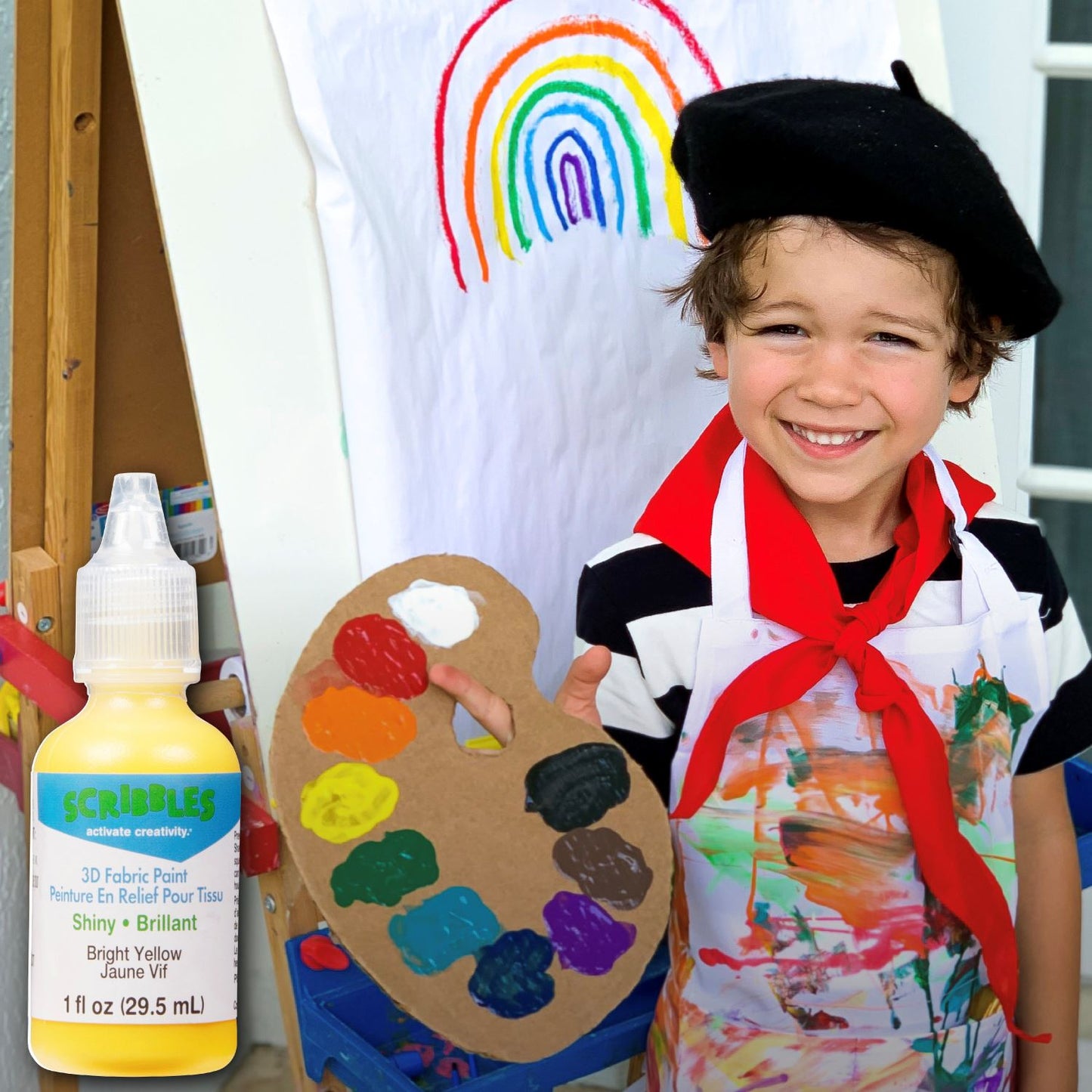 Picture of 54112 3D Fabric Paint Bright Yellow 1 oz.