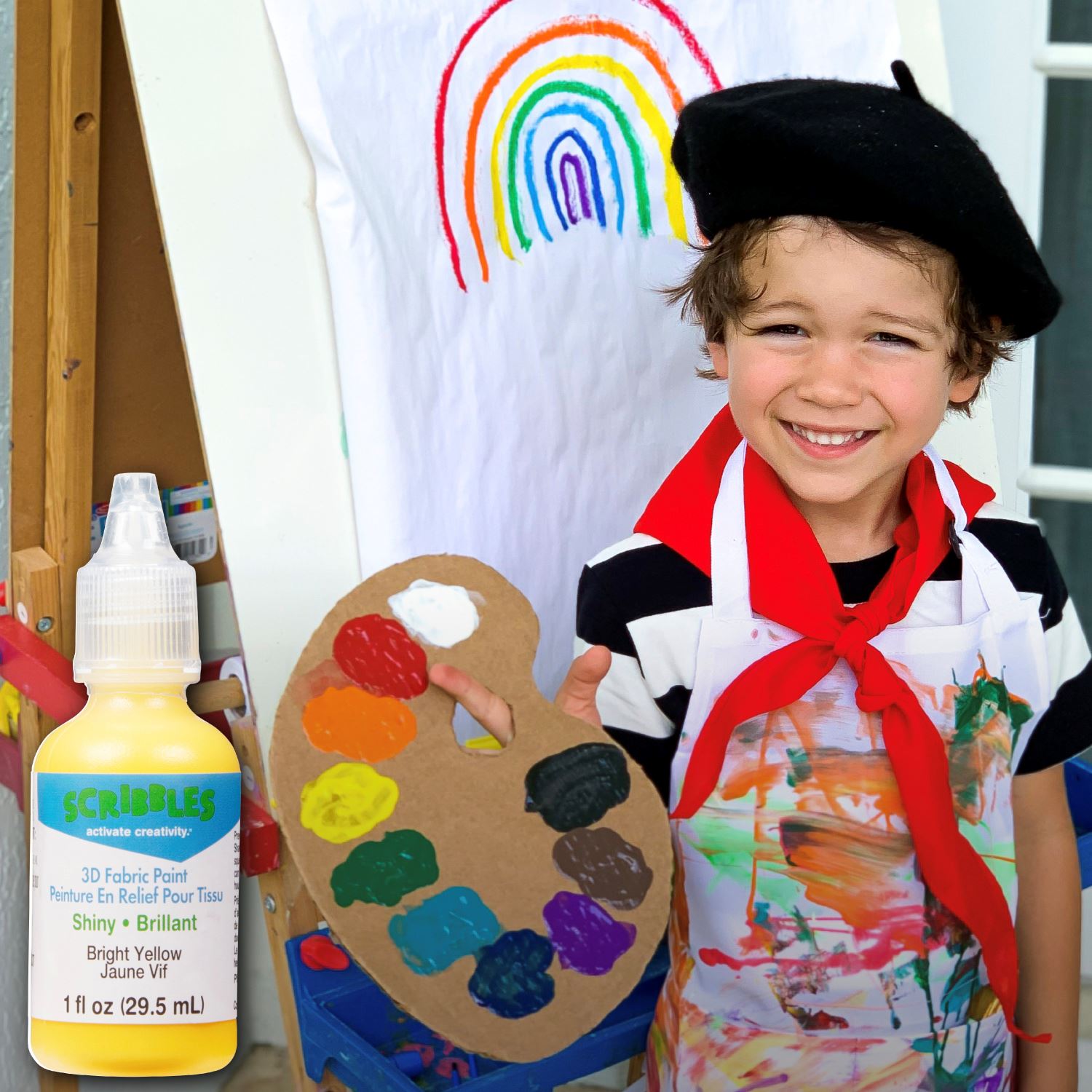 Picture of 54112 3D Fabric Paint Bright Yellow 1 oz.