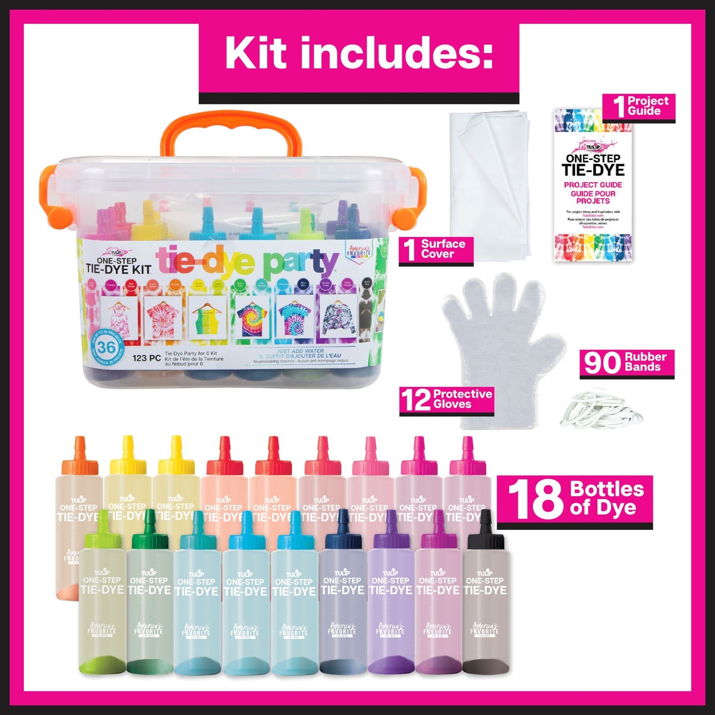 Picture of 34723-1                             TULIP BIG BOX TIE DYE PARTY KIT KIDS              